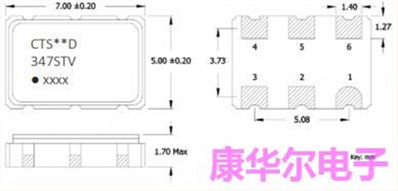 CTS晶振发布高频差分347晶振