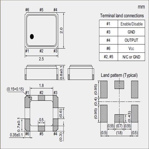 NDK晶振,温补晶振,NT2520SD晶振,Compensated Crystal Oscillator