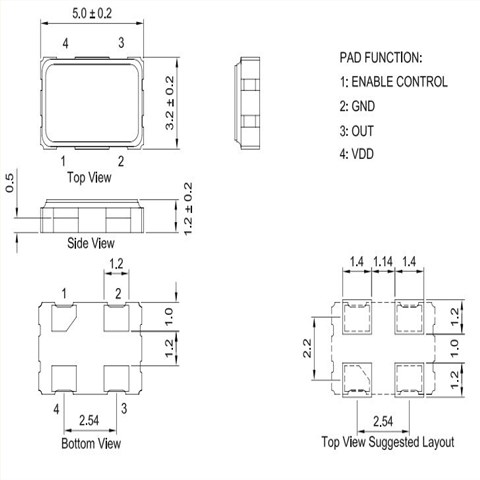 7C42100001 42.15MHz 50PPM 5032 -40~85℃ TXC