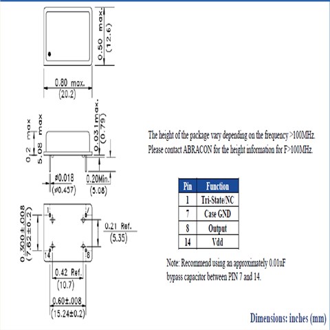 ACO-26.000MHz-LJSA20G,Abracon晶振,长方型钟振,6G无线应用