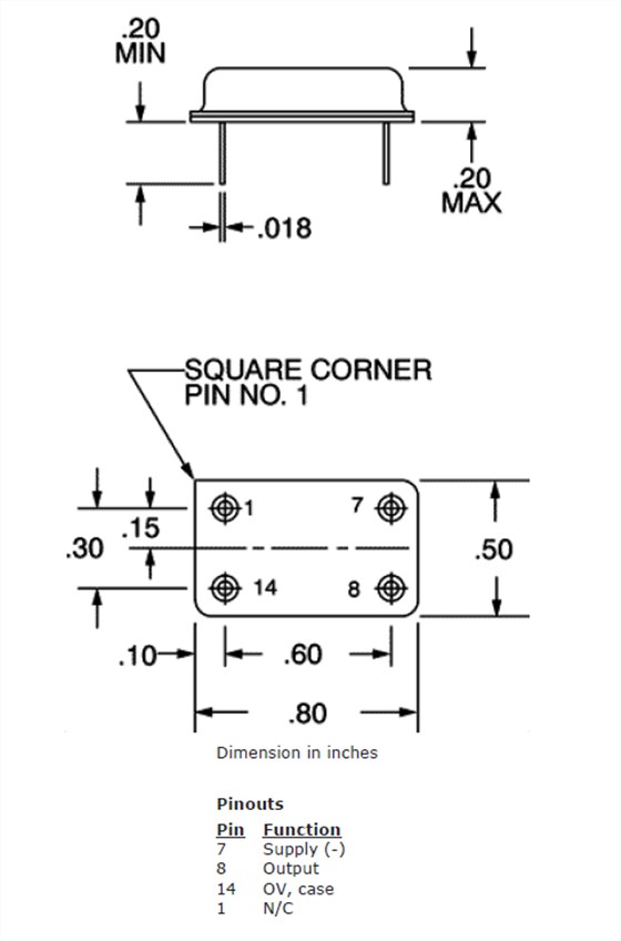 CO-431_451 4 Pin 14 Pin XO