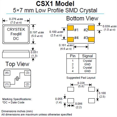 Crystek晶振,CSX1-AO-14-14.0000MHZ高性能晶振,6G通讯卫星晶振