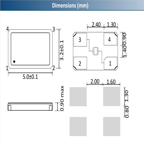 QA2500GKLGOFL‐PF,ACT晶振,531SMX‐4,5032mm