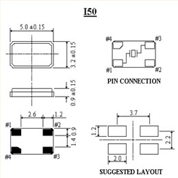 ITTI便携式设备晶振,27MHZ,I510-27.000-20,5032mm,I50系列石英晶体