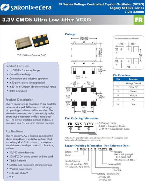 FR，3.3V规格