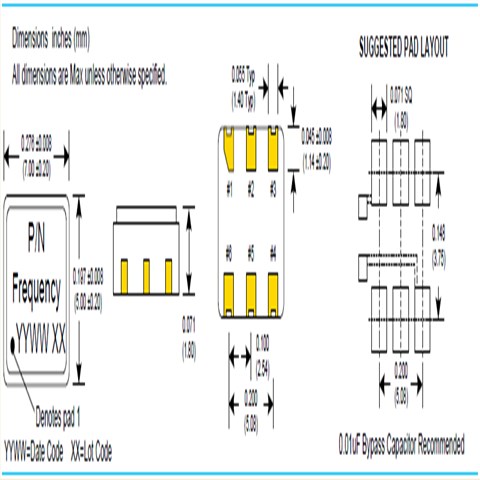 CVXO-018T,CVXO-018TX-50-27,27MHz,7050mm,Crystek压控晶振