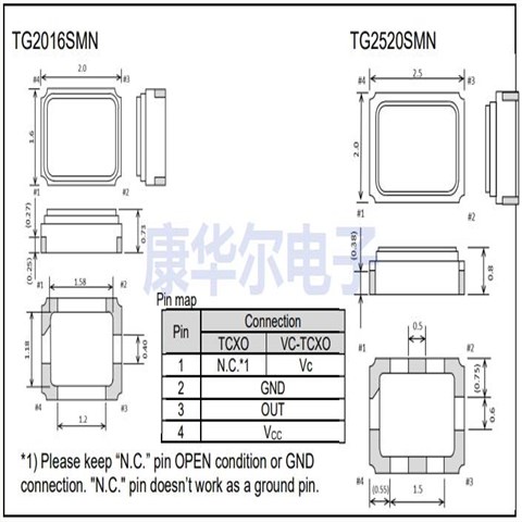 TG2520SMN26.0000M-ECGNNM,TCXO振荡器,小型传感器晶振