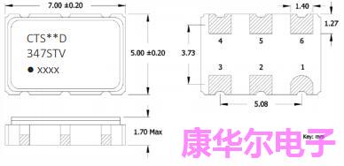 CTS晶振发布高频差分347晶振