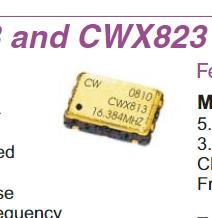 高密度和低抖动的时钟晶振原装正品编码CWX813-016.0M