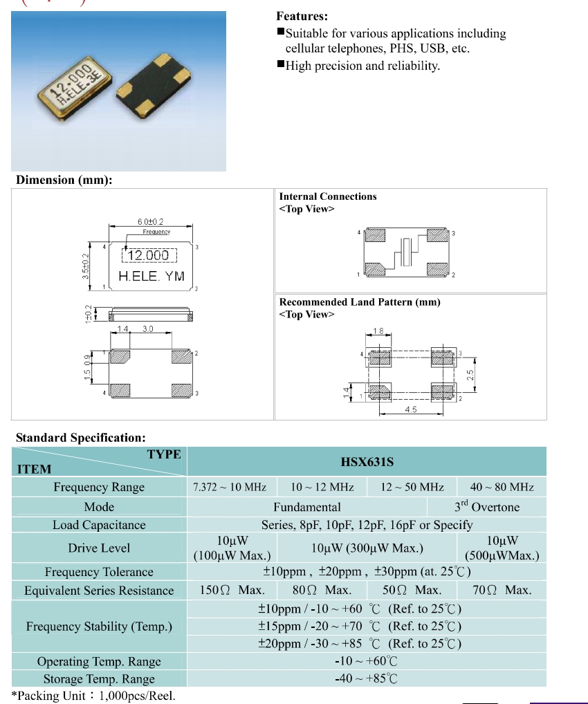 HSX631S 1