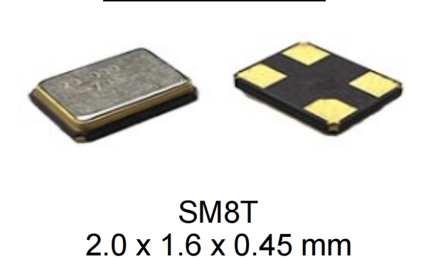 普锐特晶振,32MHZ,SM8T-12-32.0M-20H1LK,2016mm,SM8T可穿戴设备晶振